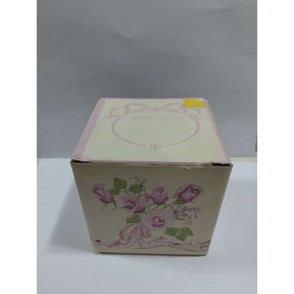 Vintage Roses & Ribbons Ceramic Mug 1987 By Potpourri Press 9 Oz Pink Floral Des - Picture 6 of 6